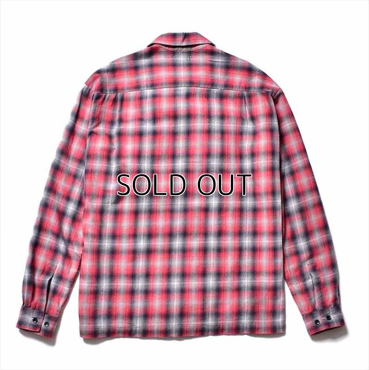 画像2: MINEDENIM V.Nep Check Flannel Open Collar Shirt (チェックシャツ) (2)