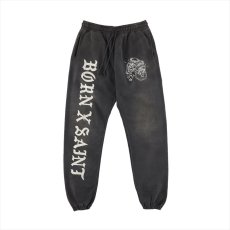 画像1: ©SAINT Mxxxxxx x BORN X RAISED Sweat Pants Born Saint Black (スウェットパンツ) (1)