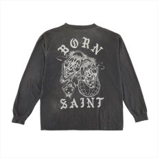 画像1: ©SAINT Mxxxxxx x BORN X RAISED L/S T-Shirt Born Saint Black (ロングスリーブTシャツ) (1)