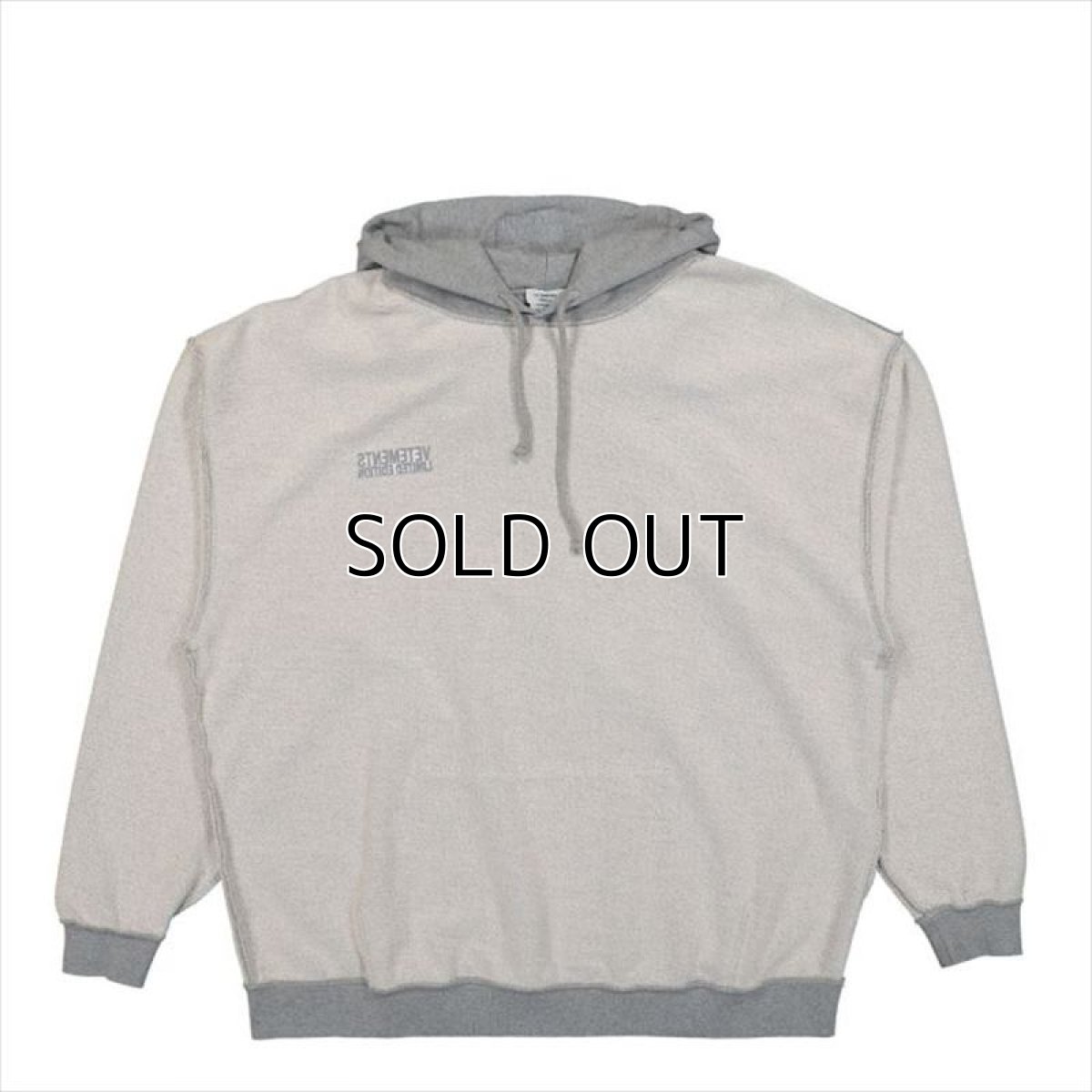 画像2: VETEMENTS All Grey Inside Out Hoodie (パーカー) (2)