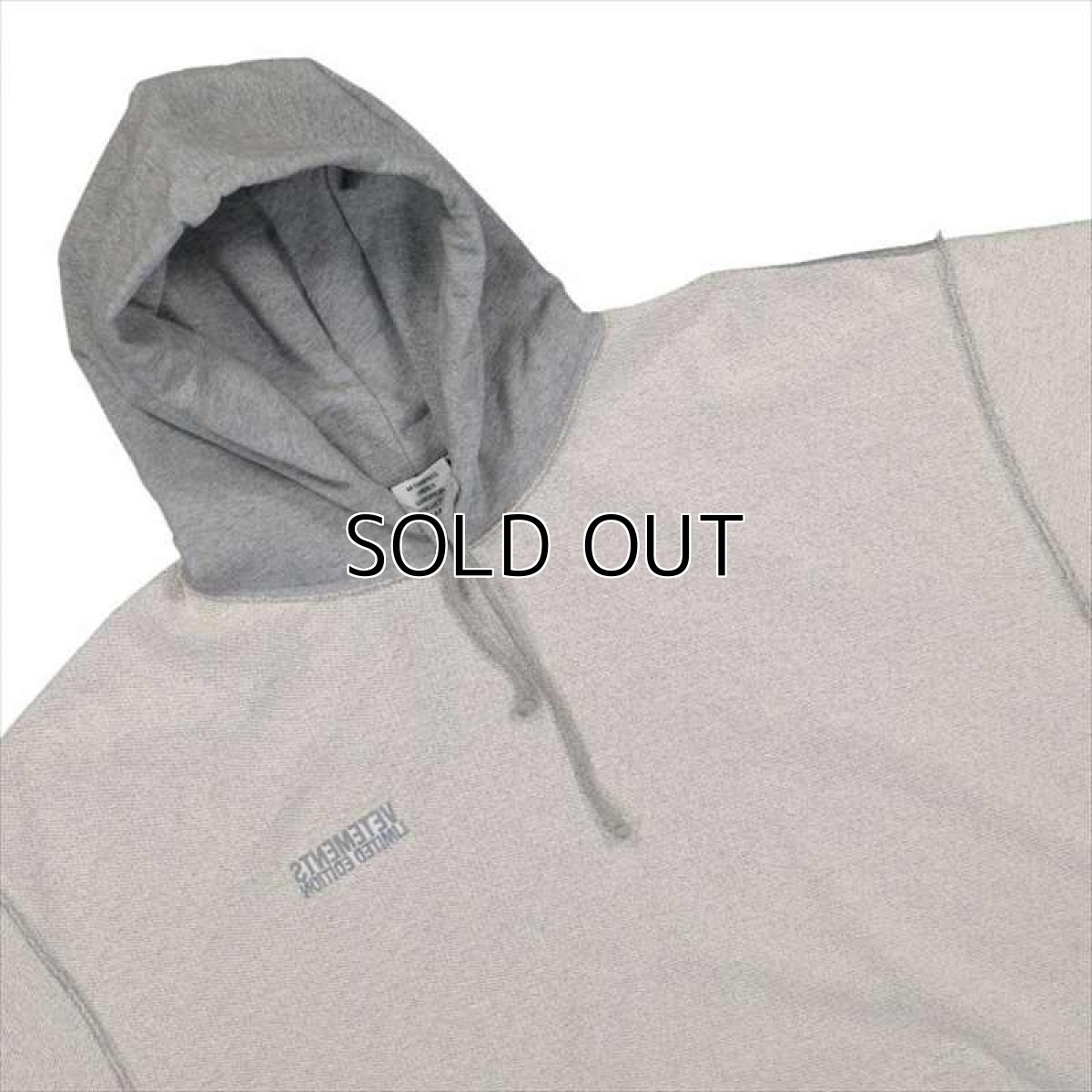 画像4: VETEMENTS All Grey Inside Out Hoodie (パーカー) (4)