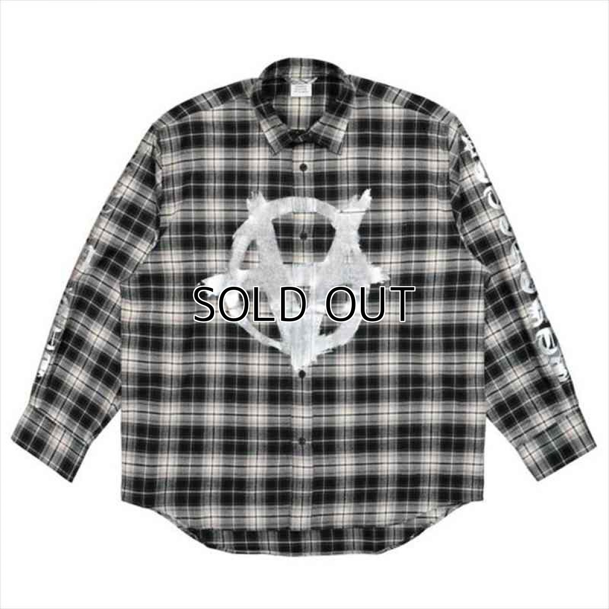 画像1: VETEMENTS Double Anarchy Logo Flannel Shirt (チェックシャツ) (1)