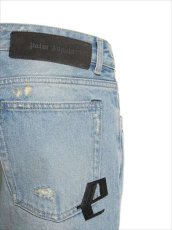 画像4: PALM ANGELS Leather Logo Patch Classic 5 Pockets Denim Pants (4)