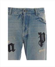 画像3: PALM ANGELS Leather Logo Patch Classic 5 Pockets Denim Pants (3)
