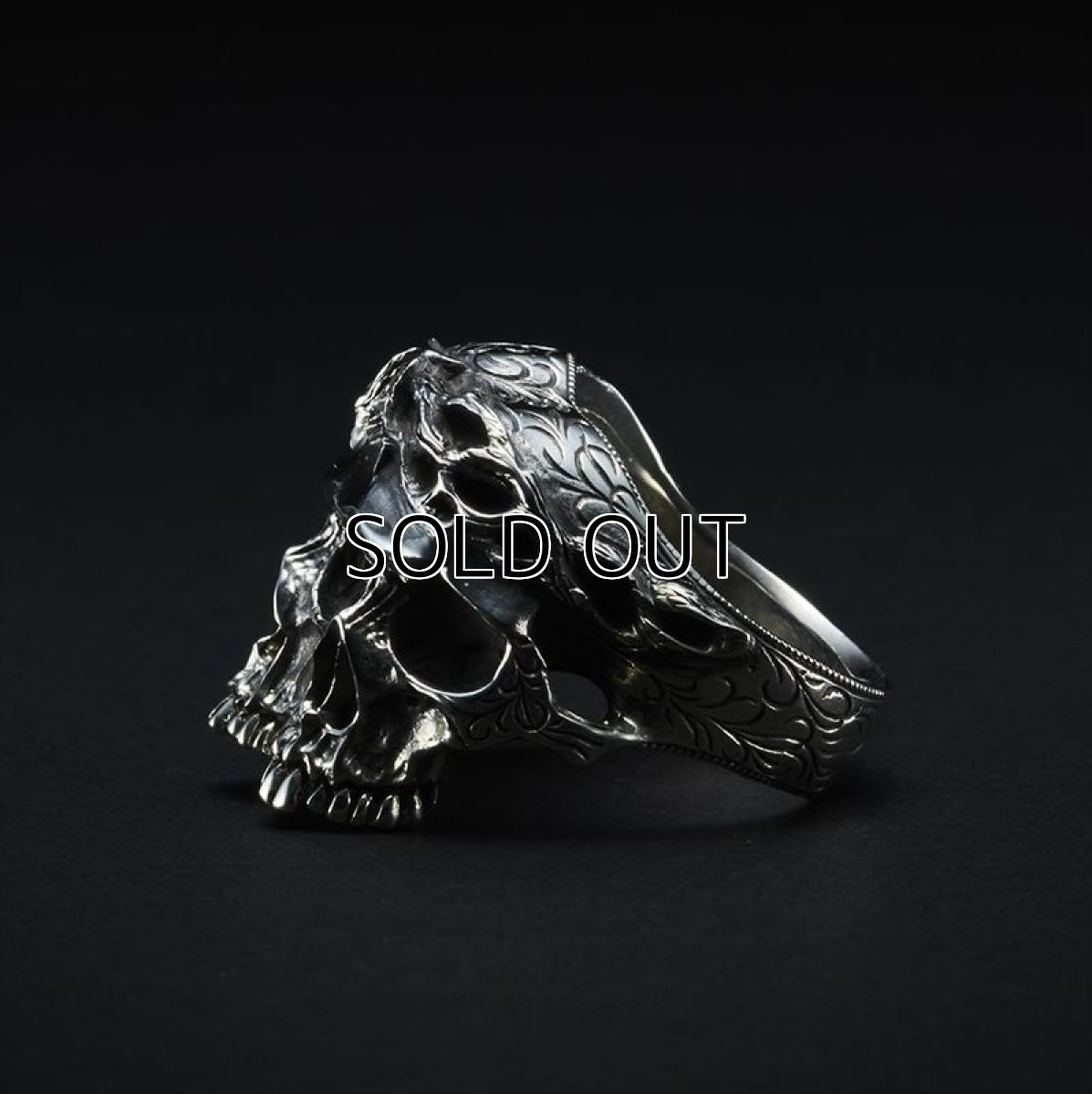 画像3: Antidote BUYERS CLUB Engraved Calvary Skull Ring (3)