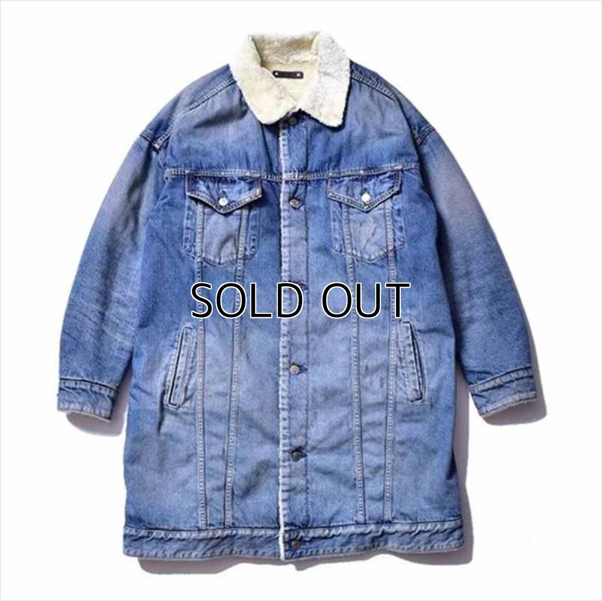 画像1: MINEDENIM Boa Lining Long Trucker CT (ボアロングトラッカージャケット) (1)