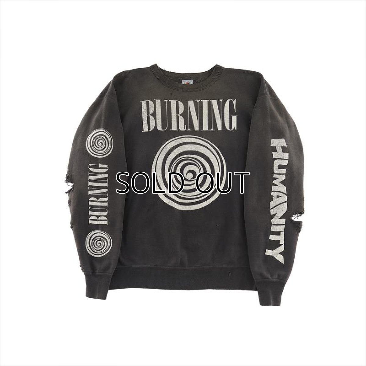 画像1: ©SAINT Mxxxxxx Crew Sweat Burning Black (スウェット) (1)