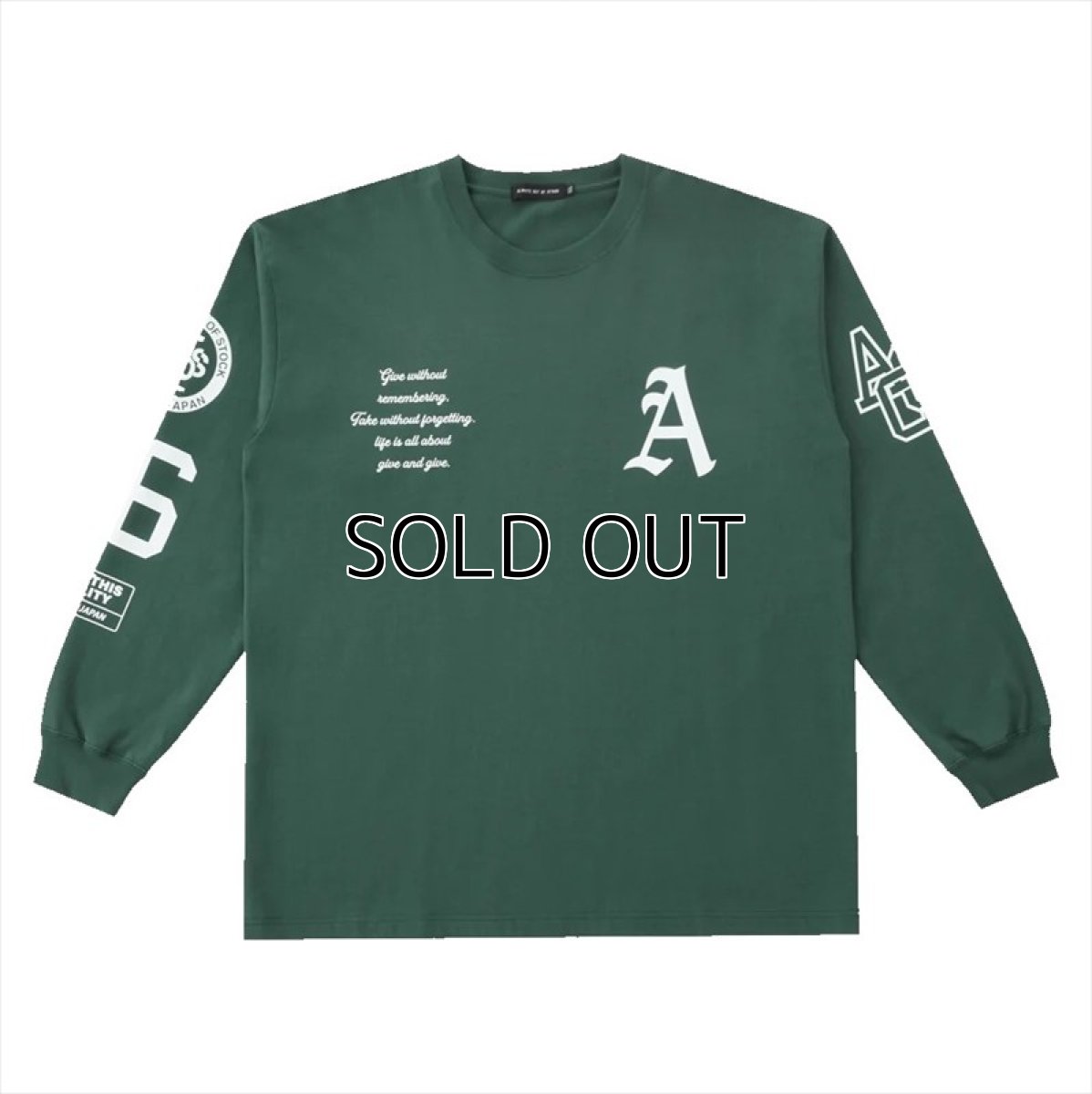 画像1: ALWAYS OUT OF STOCK Varsty Designed Supima L/S Tee (ロングスリーブTシャツ) (1)