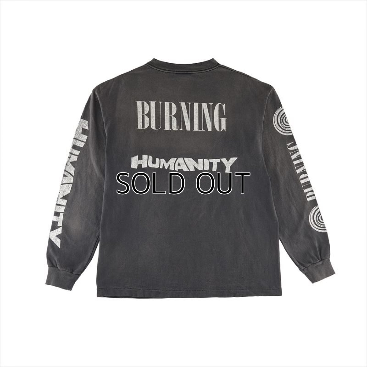 画像3: ©SAINT Mxxxxxx L/S T-Shirt Burning Black (ロングスリーブTシャツ) (3)
