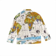 画像2: ©SAINT Mxxxxxx Dr.Woo Pajama Shirt World Map White (パジャマシャツ) (2)