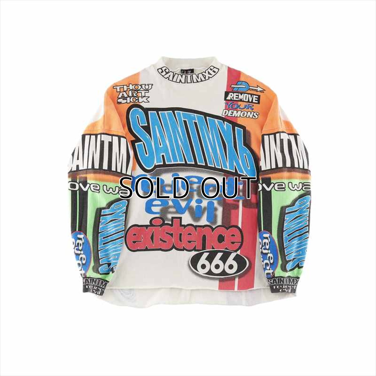 画像2: ©SAINT Mxxxxxx L/S T-Shirt Motocloss White (ロングスリーブTシャツ) (2)