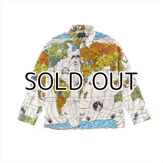 新品未使用 セントマイケル Dr. Woo ジャケット saintmxxxxxx SAINT Mxxxxxx Dr.Woo Paper Jacket World Map White