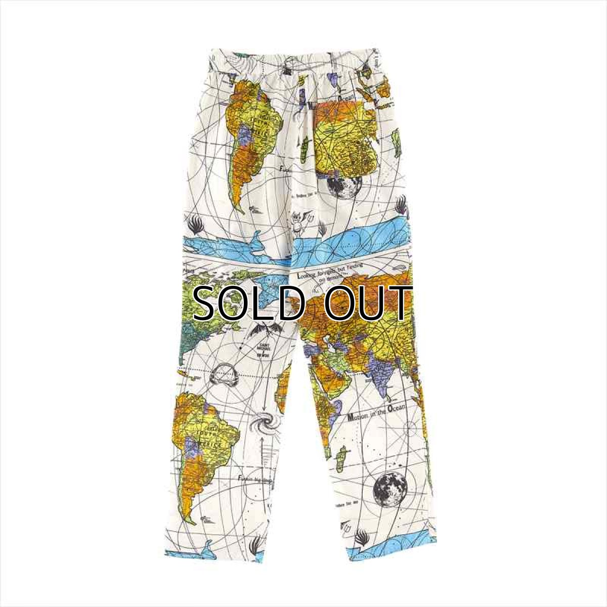 画像2: ©SAINT Mxxxxxx Dr.Woo Pajama Pants World Map White (パジャマパンツ) (2)