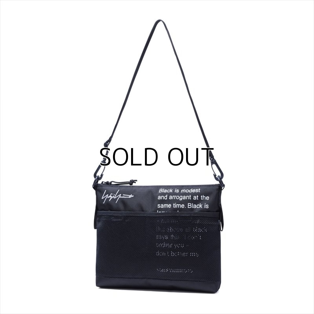 画像1: YOHJI YAMAMOTO ヨウジヤマモト x NEW ERA Sacoche 2.5L 2023SS White Logo Shoulder Bag (バッグ) (1)