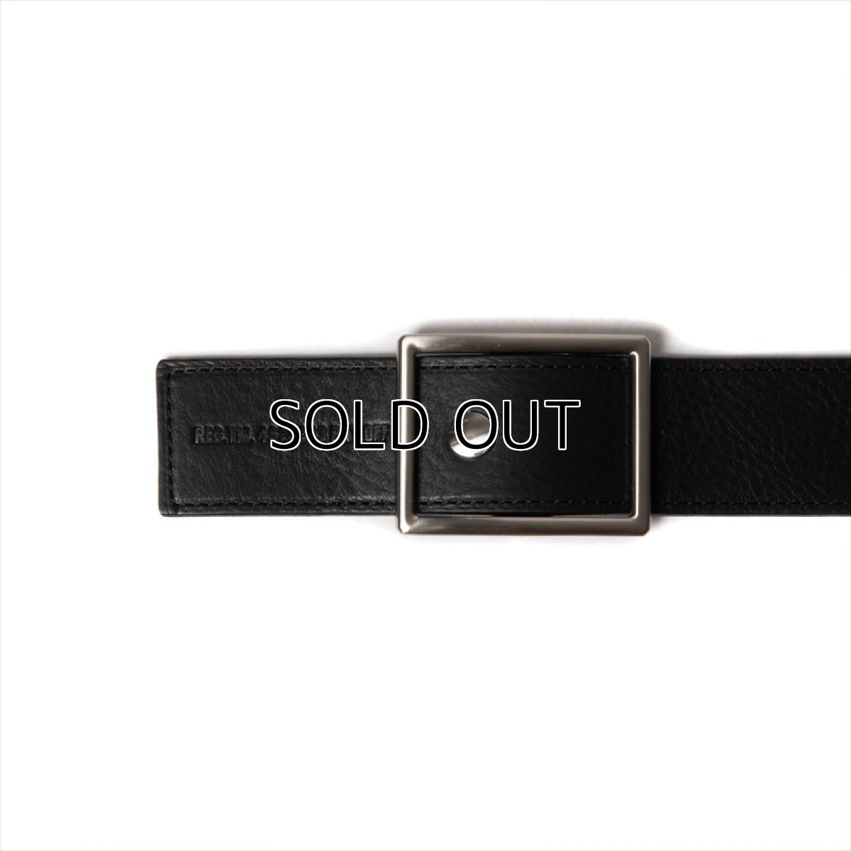 画像2: COOTIE PRODUCTIONS Leather Square Belt (ベルト) (2)