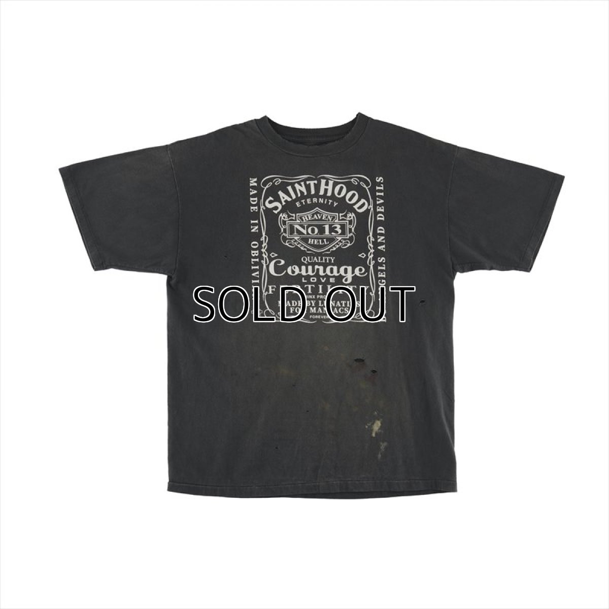 画像1: ©SAINT Mxxxxxx セントマイケル NEIGHBORHOOD S/S T-Shirt SKULL BIKE Black (Tシャツ) (1)