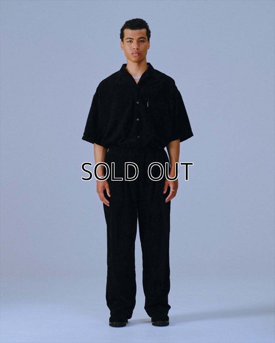 画像4: COOTIE PRODUCTIONS Garment Dyed L/C Velvet Open Collar S/S Shirt (ベルベットシャツ) (4)