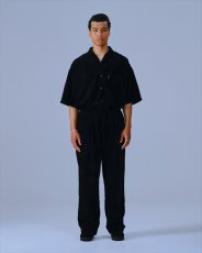 画像4: COOTIE PRODUCTIONS クーティー Garment Dyed L/C Veivet Open Collar S/S Shirt (ベルベットシャツ) (4)