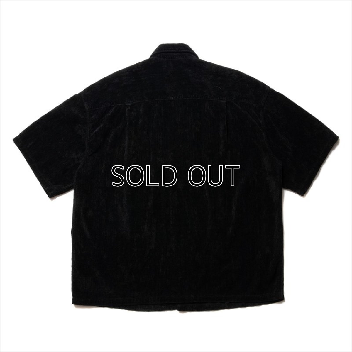 画像3: COOTIE PRODUCTIONS Garment Dyed L/C Velvet Open Collar S/S Shirt (ベルベットシャツ) (3)