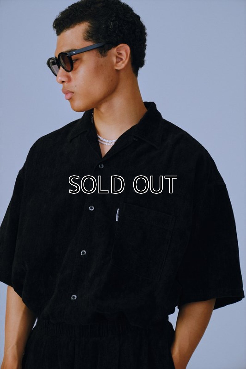 画像5: COOTIE PRODUCTIONS Garment Dyed L/C Velvet Open Collar S/S Shirt (ベルベットシャツ) (5)