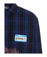 画像2: VETEMENTS ヴェトモン Bleached My Name Is Vetements Flannel Shirt (チェックシャツ) (2)