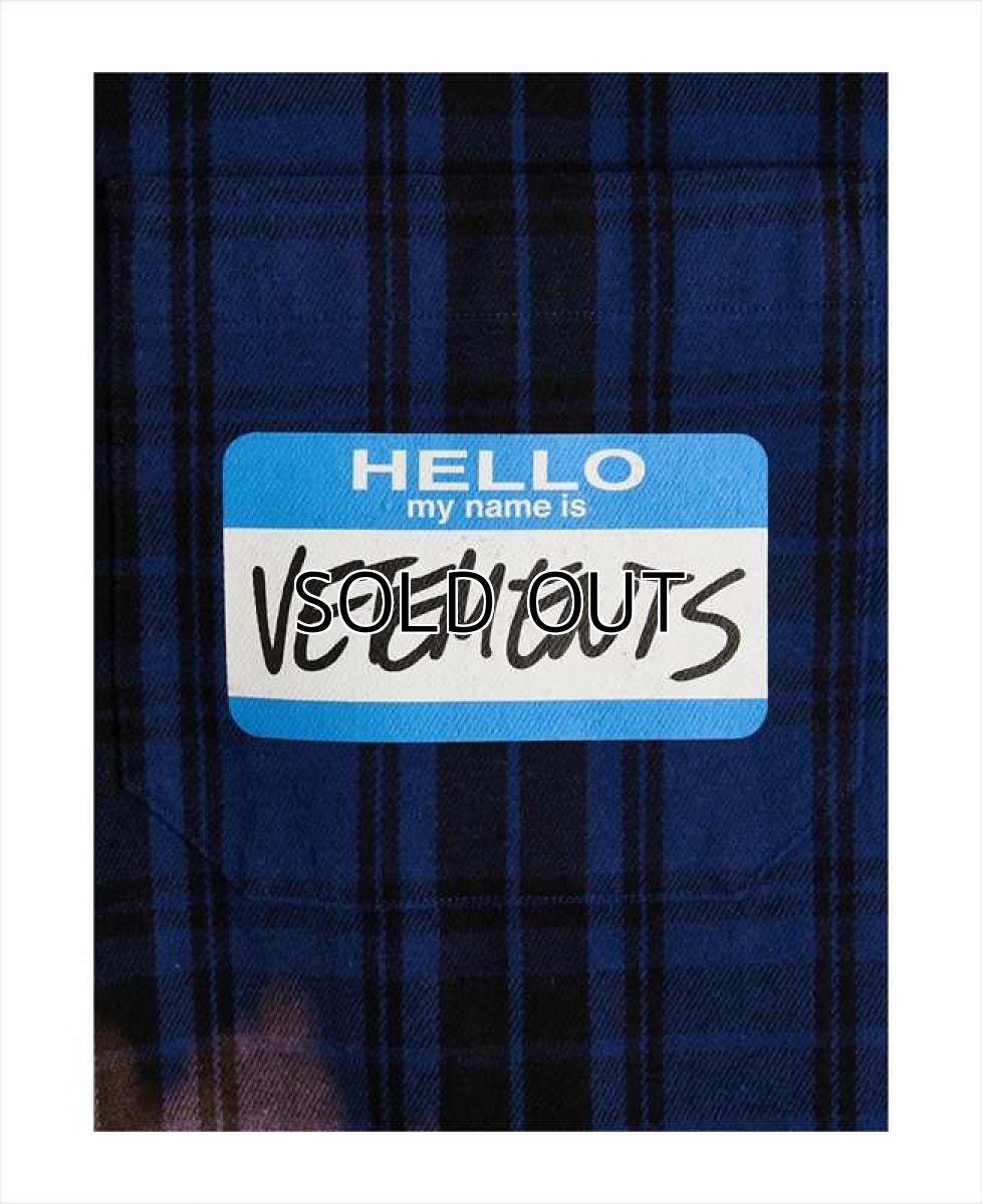 画像3: VETEMENTS ヴェトモン Bleached My Name Is Vetements Flannel Shirt (チェックシャツ) (3)