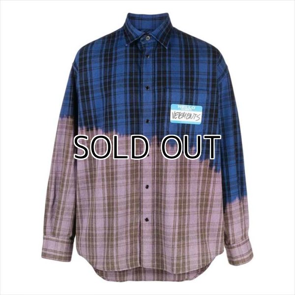 vetements 赤黒チェック オーバー シャツ(VETEMENTS型赤黒 vetements 赤黒チェック オーバー シャツ(VETEMENTS型赤黒