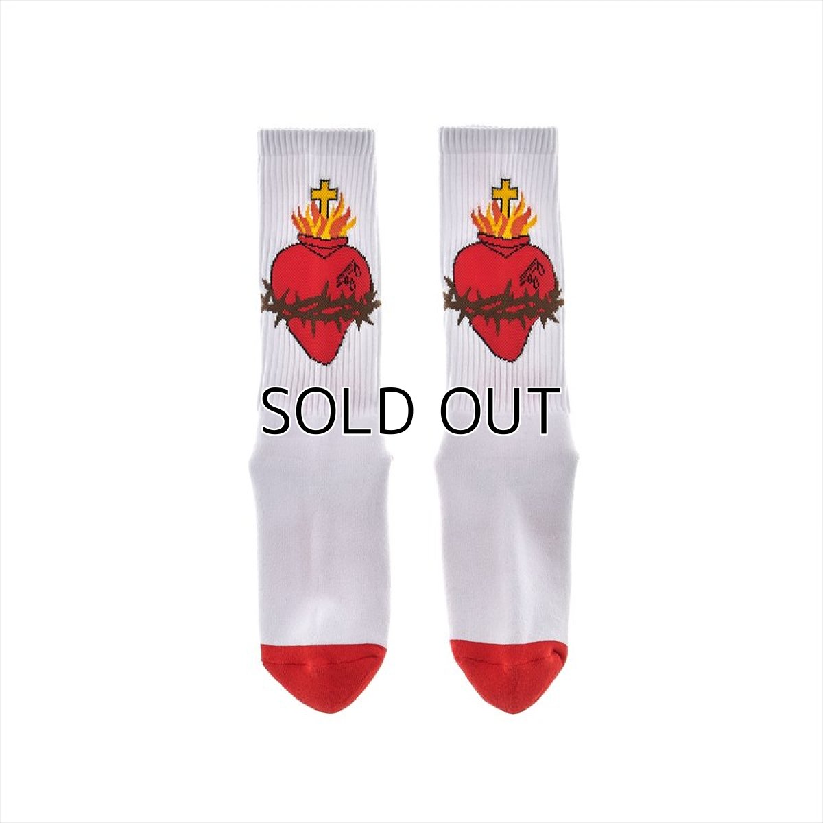 画像2: ©SAINT Mxxxxxx Socks Heart White (ソックス) (2)