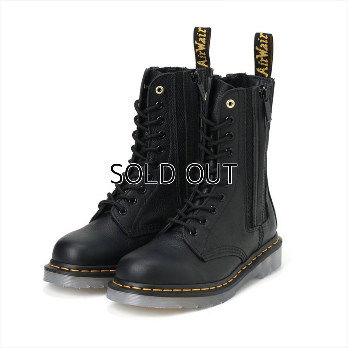 画像1: Yohji Yamamoto × Dr.Martens 10-Eye Side Gore Boots (10ホールブーツ) (1)