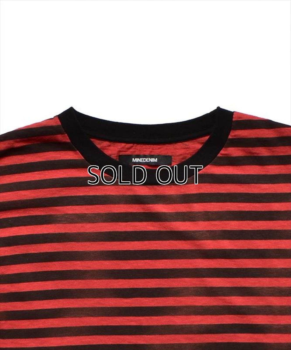 画像2: MINEDENIM Hazy Border L/S T-Shirt (ボーダーロングスリーブTシャツ) (2)