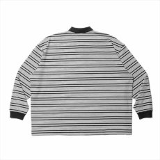 画像2: COOTIE PRODUCTIONS Supima Border Oversized L/S Polo (ボーダーロングスリーブポロシャツ) (2)