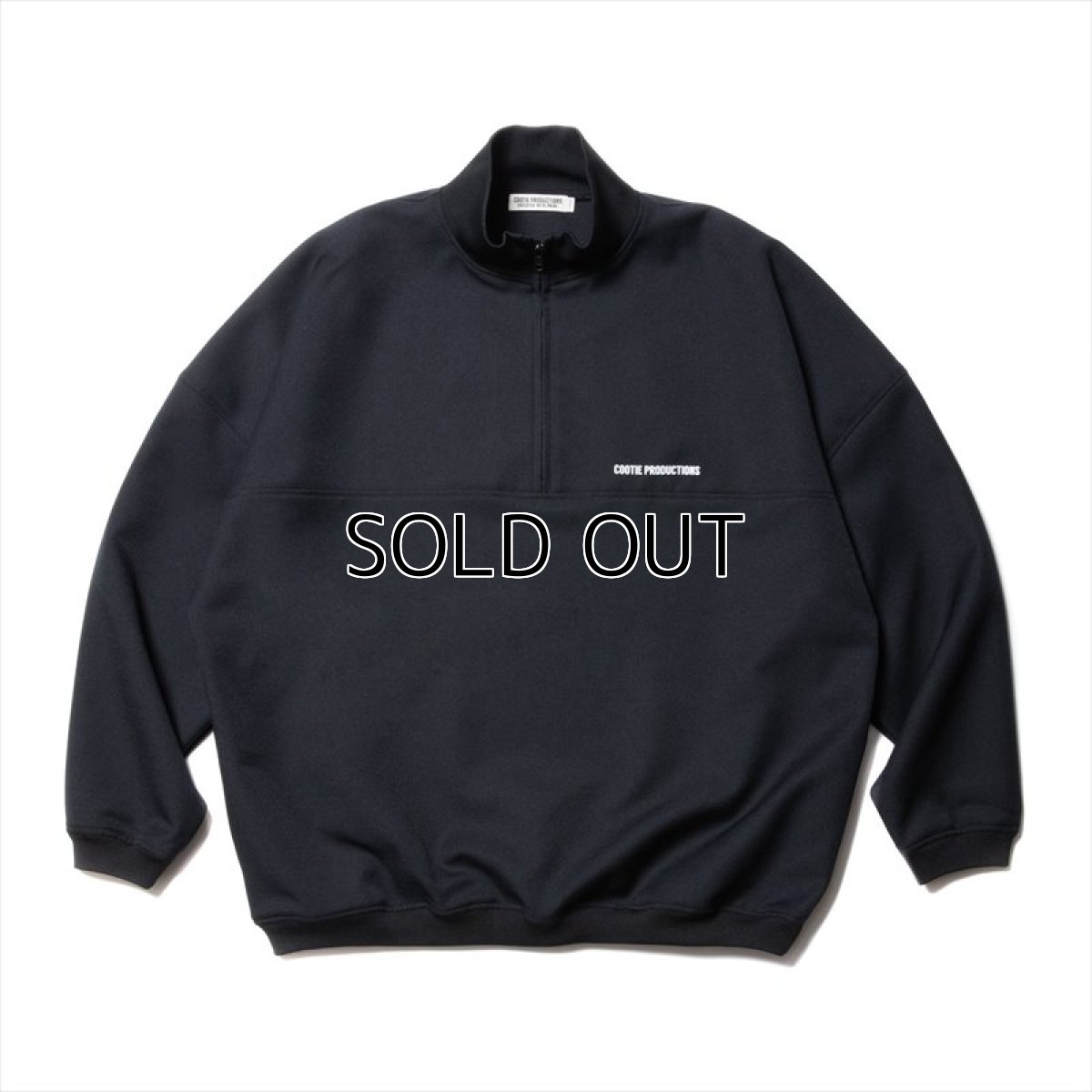 画像1: COOTIE PRODUCTIONS Polyester Twill Half Zip L/S Tee (ハーフジップロングスリーブTシャツ) (1)