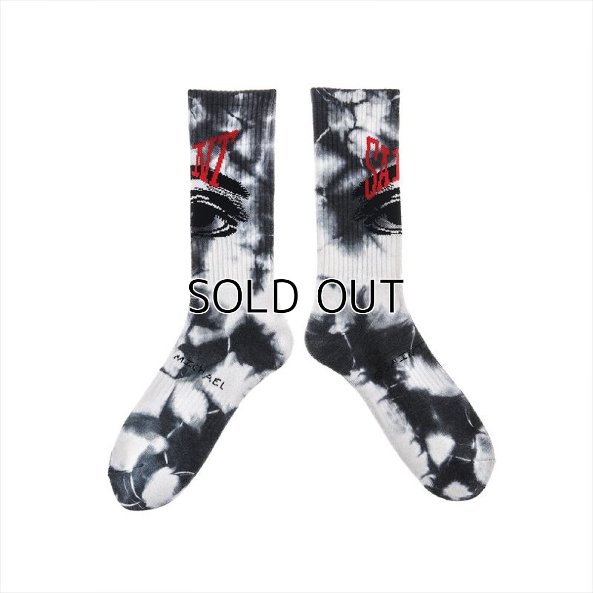 画像1: ©SAINT Mxxxxxx Socks Eye Tie Dye Black (ソックス) (1)