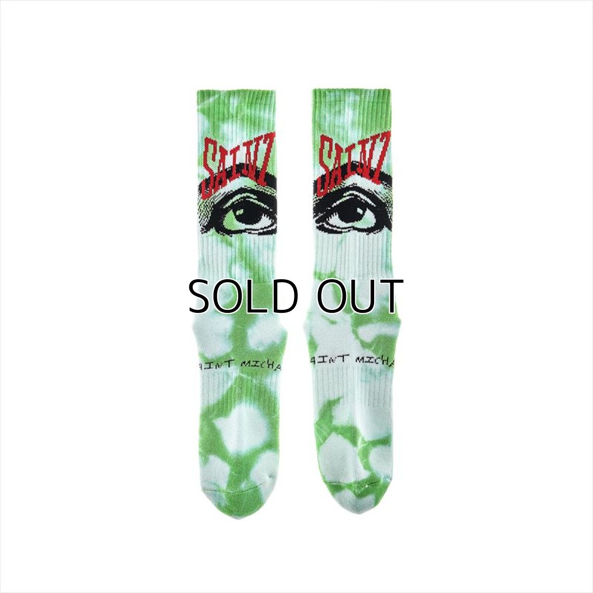 画像2: ©SAINT Mxxxxxx Socks Eye Tie Dye Green (ソックス) (2)