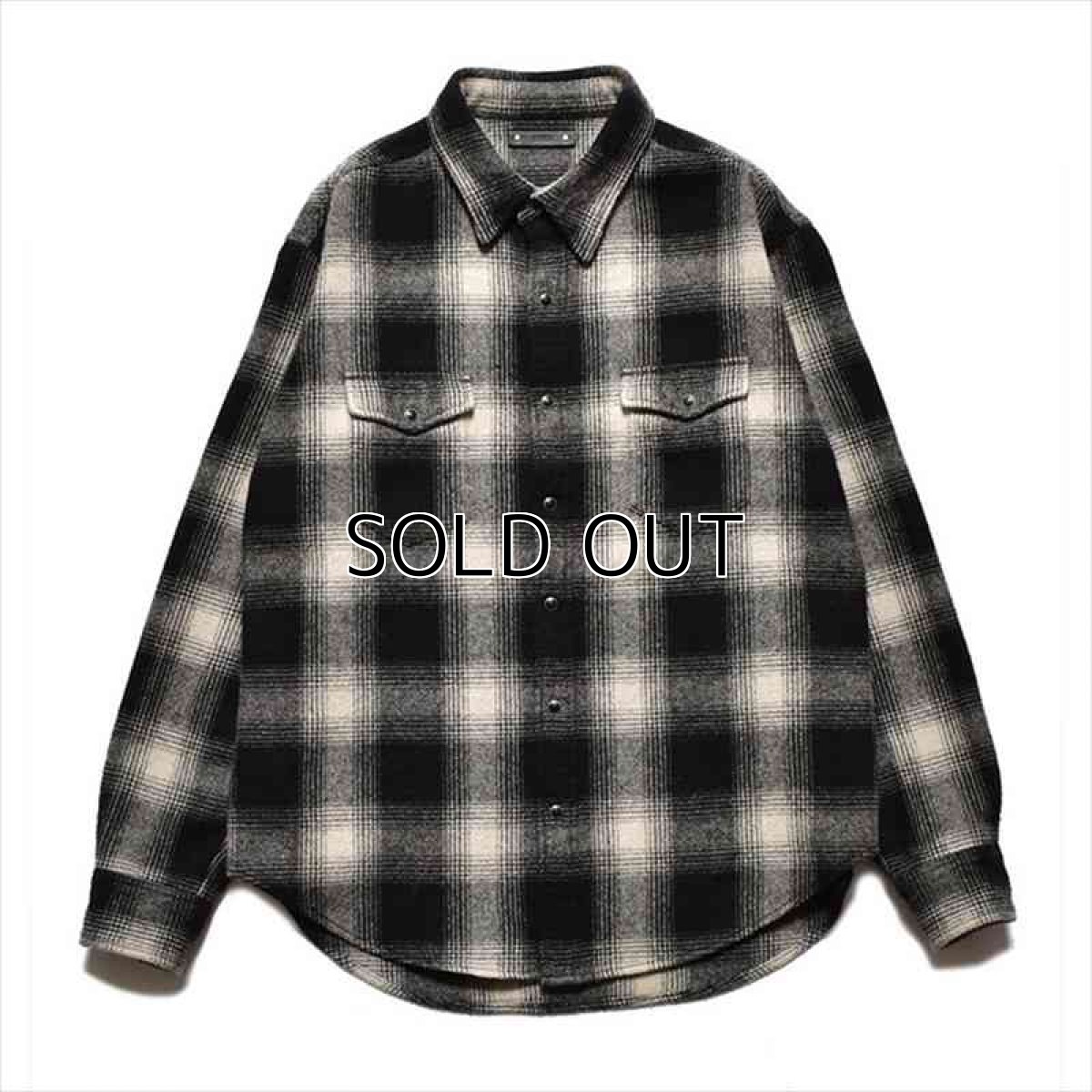 画像1: MINEDENIM Ombre Check Flannel RF Western Shirt (チェックシャツ) (1)