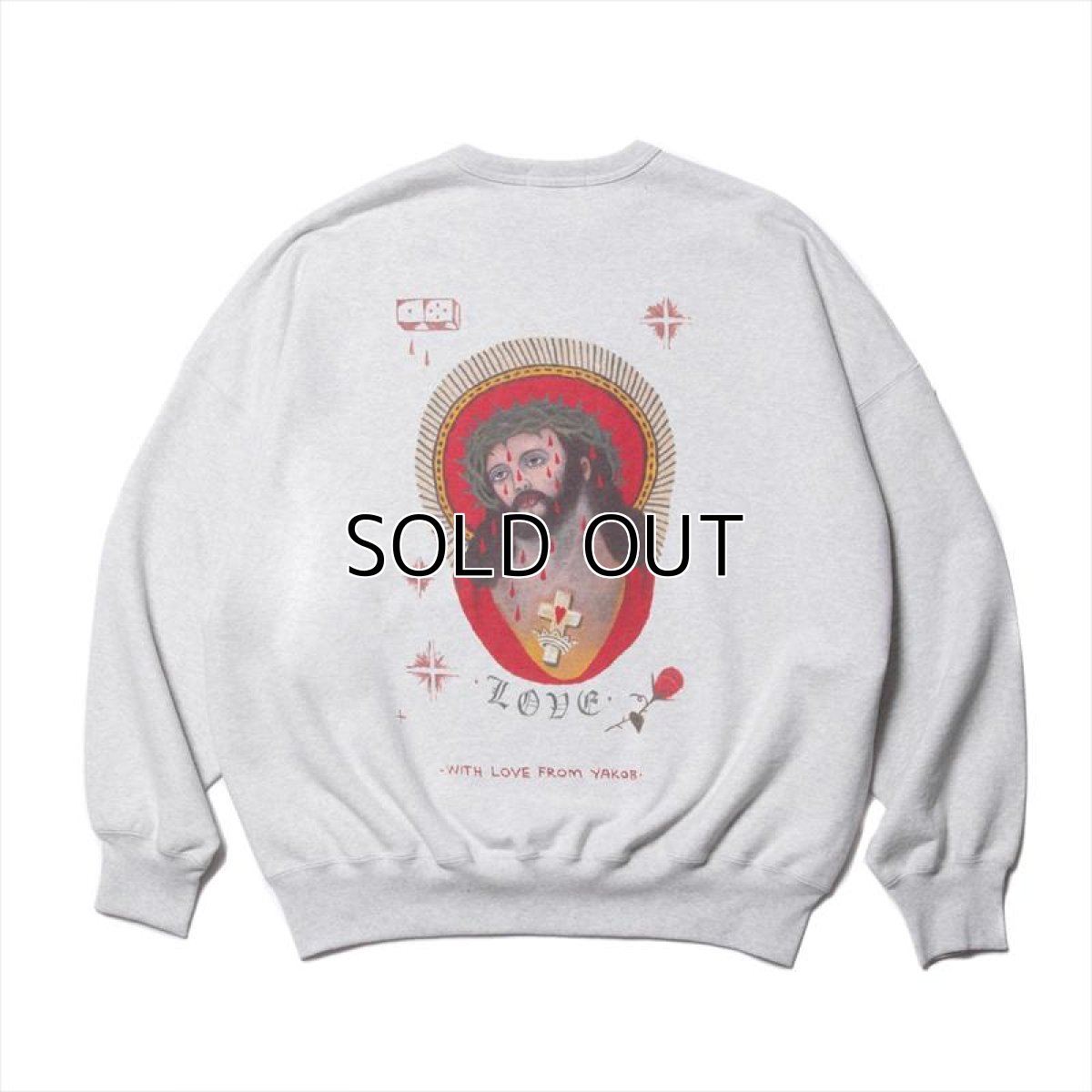 画像1: COOTIE PRODUCTIONS Open End Yarn Sweat Crew (JESUS) スウェット (1)