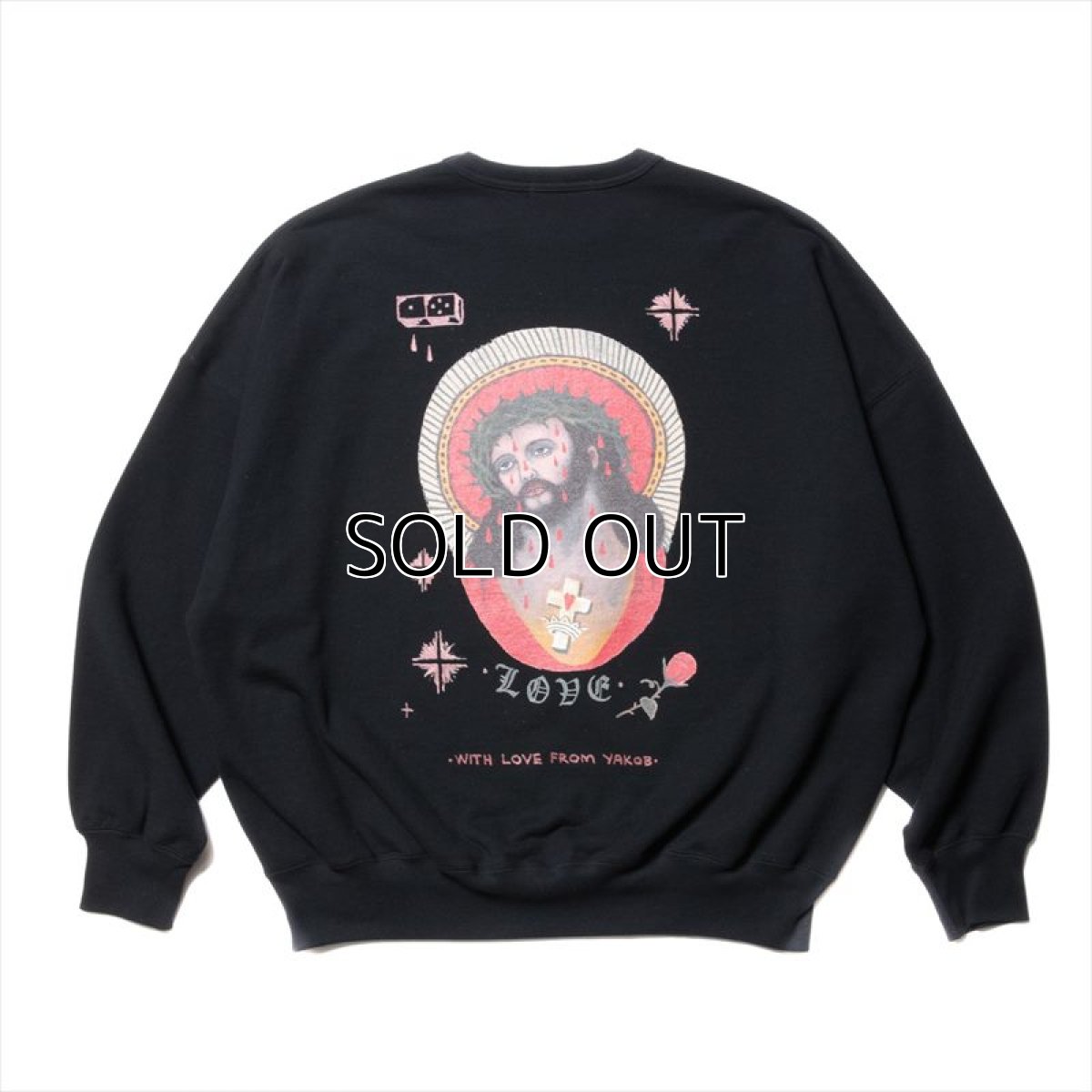 画像1: COOTIE PRODUCTIONS Open End Yarn Sweat Crew (JESUS) スウェット (1)