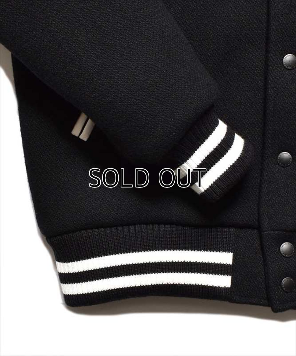 画像3: MINEDENIM Wool Melton & Leather Studium Jamper (スタジアムジャンパー) (3)