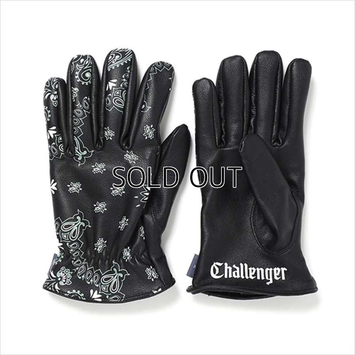 画像1: CHALLENGER Bandana Leather Glove (レザーグローブ) (1)