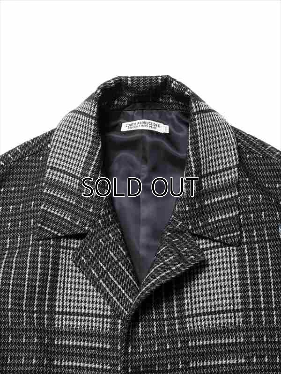 画像2: COOTIE PRODUCTIONS Jacquard Check Wool Short Chester Coat (チェスターコート) (2)