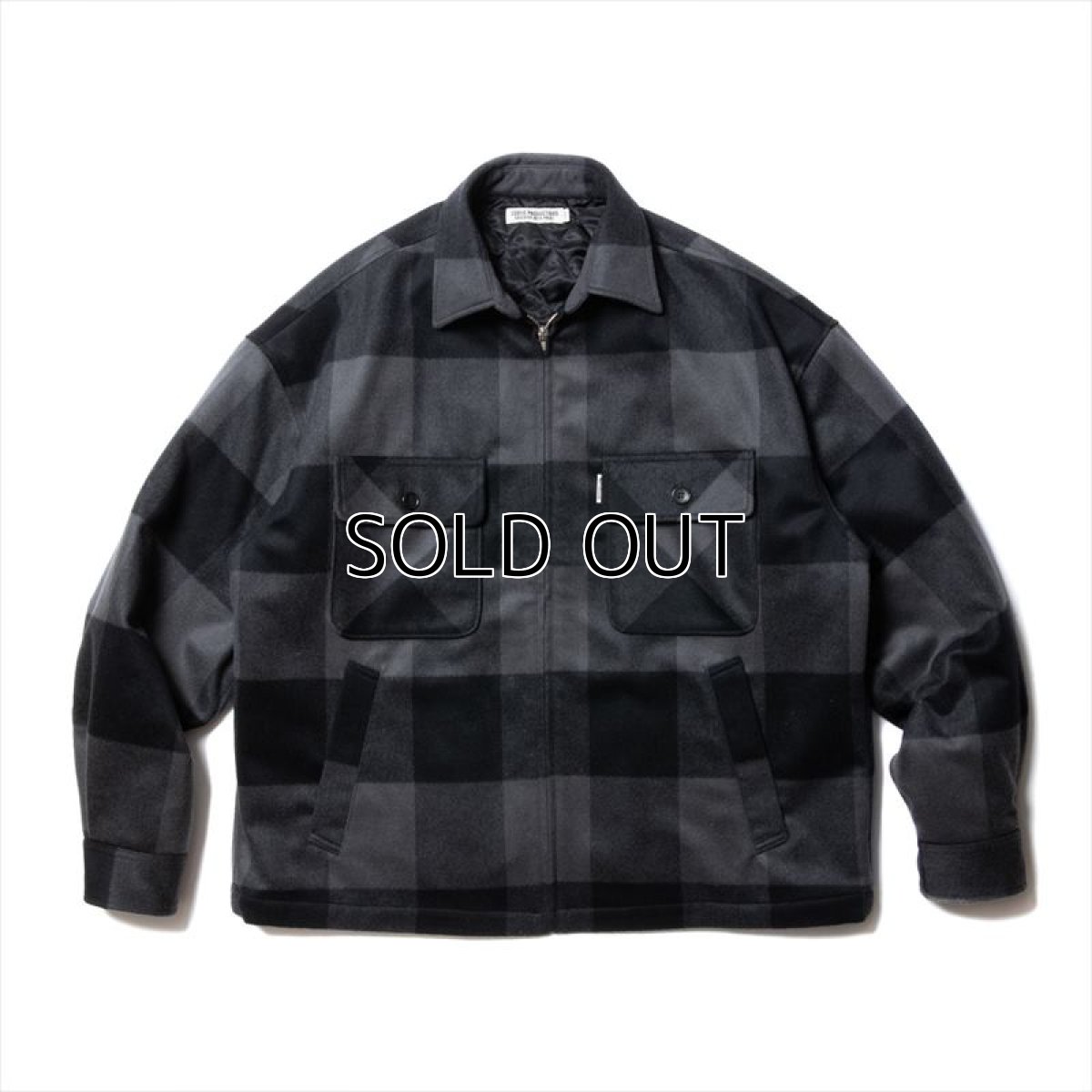 画像1: COOTIE PRODUCTIONS Buffalo Check Wool Zip Up CPO Jacket (CPOジャケット) (1)