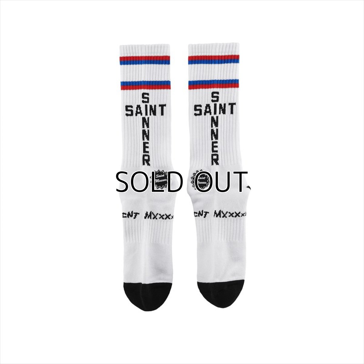 画像2: ©SAINT Mxxxxxx Socks France White (ソックス) (2)