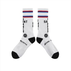 画像1: ©SAINT Mxxxxxx Socks France White (ソックス) (1)