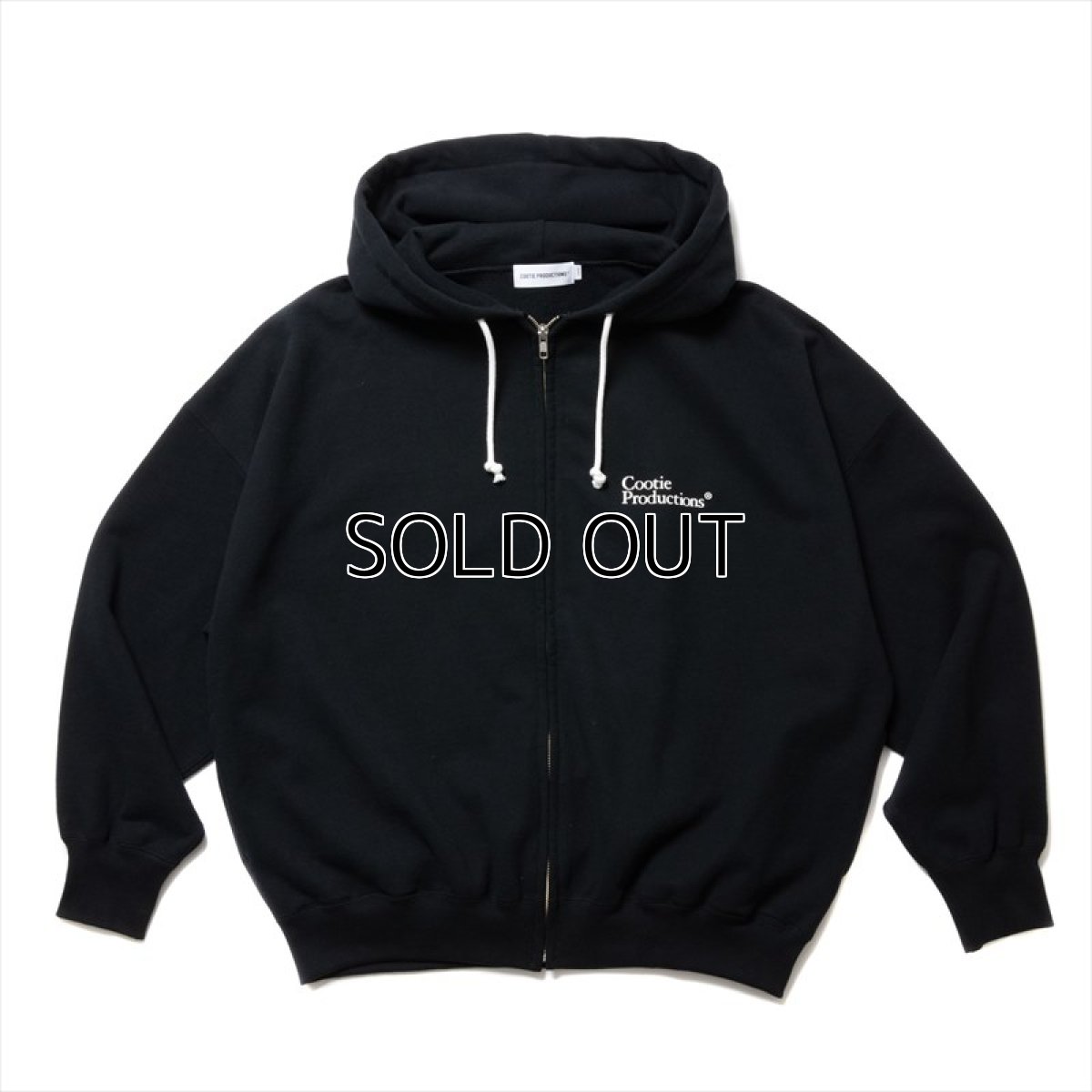 画像1: COOTIE PRODUCTIONS Open End Yarn Plain Sweat Hoodie (ジップパーカー) (1)