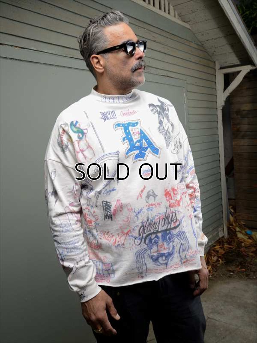 画像3: ©SAINT Mxxxxxx BORN X RAISED BR LS TEE LA White (ロングスリーブTシャツ) (3)