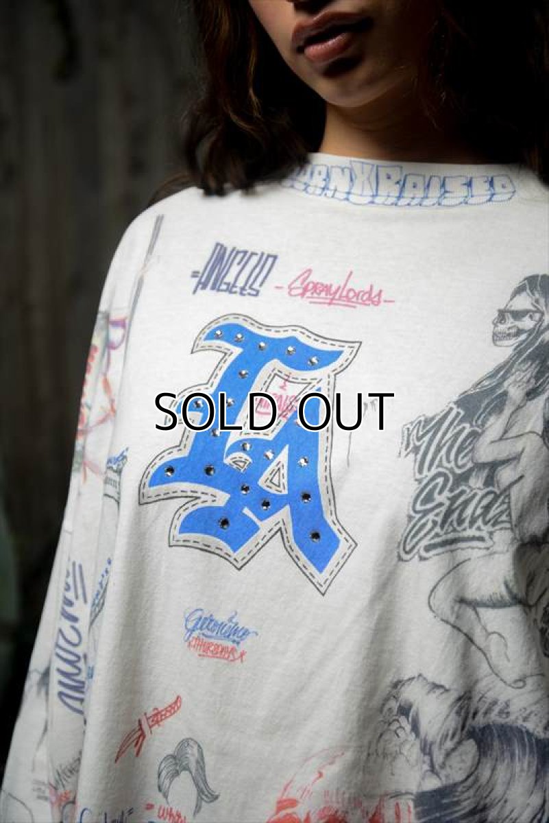 画像4: ©SAINT Mxxxxxx BORN X RAISED BR LS TEE LA White (ロングスリーブTシャツ) (4)