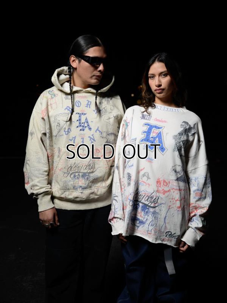 画像5: ©SAINT Mxxxxxx BORN X RAISED BR LS TEE LA White (ロングスリーブTシャツ) (5)