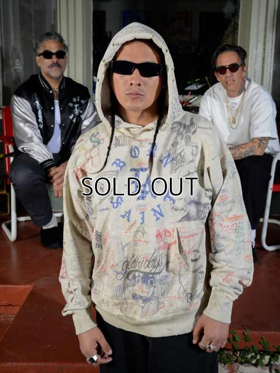 画像4: ©SAINT Mxxxxxx BORN X RAISED BR HOODIE LA Gray (パーカー) (4)