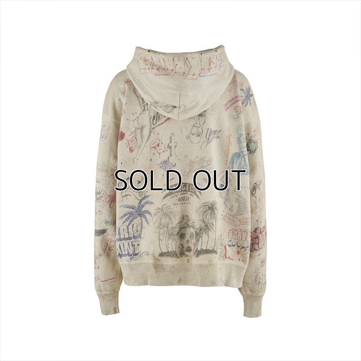 画像2: ©SAINT Mxxxxxx BORN X RAISED BR HOODIE LA Gray (パーカー) (2)