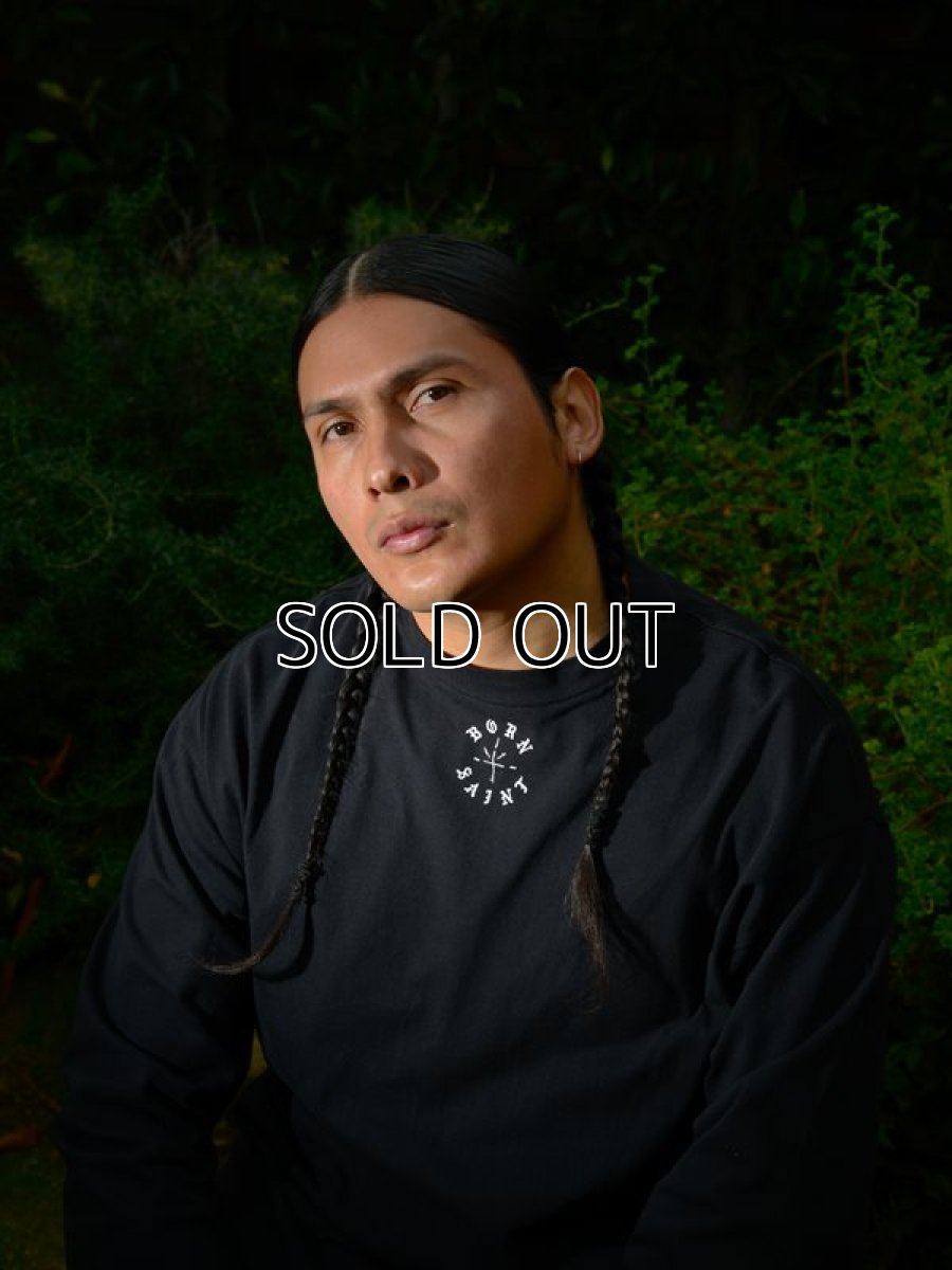 画像2: ©SAINT Mxxxxxx BORN X RAISED BR_LS TEE BORN SAINT Black (ロングスリーブTシャツ) (2)